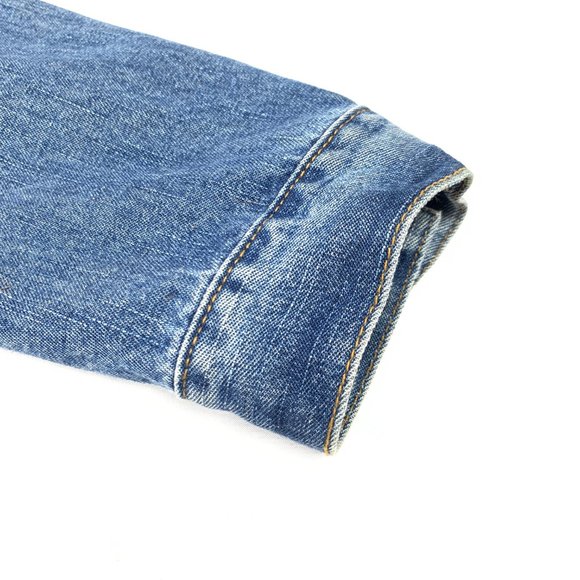 3/$25 Faded Glory Lace Up Denim Jean Jacket Lace-up Front Details Large - Picture 3 of 10